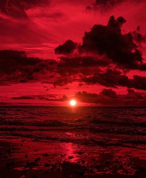 aesthetic red sunset